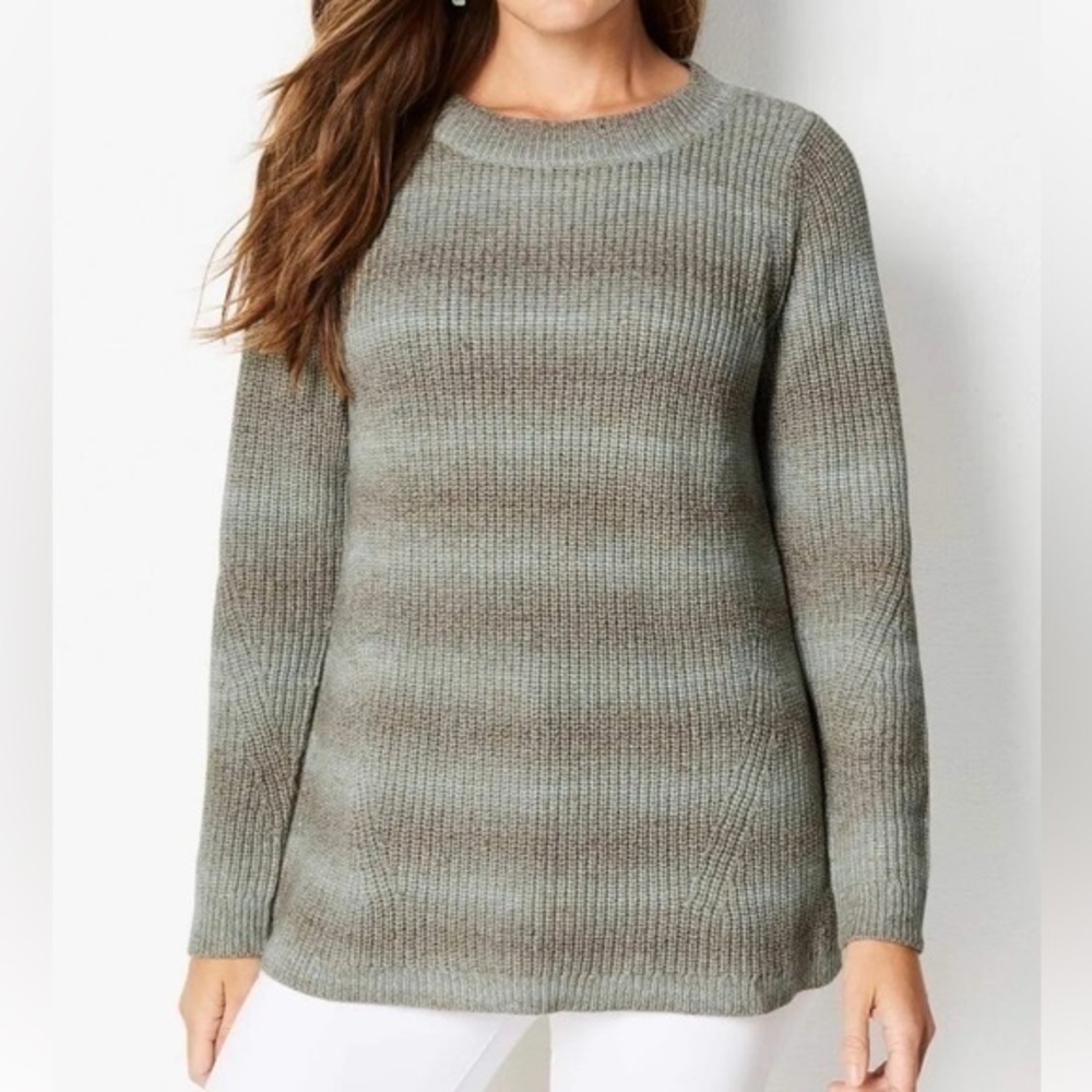 J Jill subtle striped watercolor sweater 4X‎